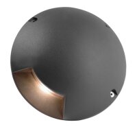 Bodenaufbauleuchte, Helios I, 2,5 W, 3000 K, Dunkelgrau,...