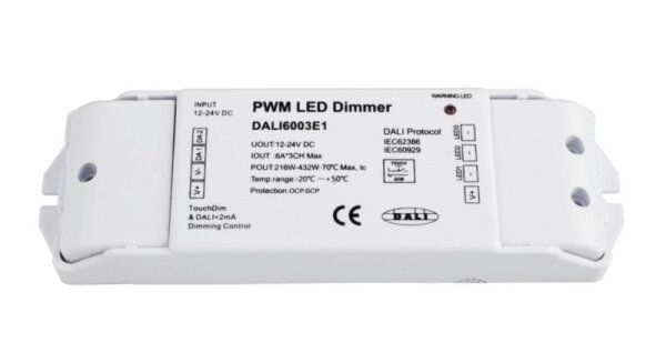 Deko-Light, Niedervolt DALI Dimmer (CV, DC), DALI PWM Dimmer CV 3CH, 12/24V, 6A/Kanal, DT6, Spannung