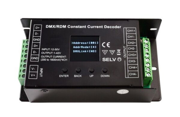 Deko-Light, Niedervolt DMX Dimmer (CC, DC), DMX/RDM 4 CH CC Decoder, Stromkonstant, Dimmbar: Ja, DMX