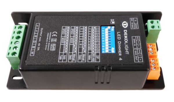 Deko-Light, Niedervolt DMX Dimmer (CV, DC), LED DMX Dimmer 4, Spannungskonstant, Dimmbar: Ja, DMX512