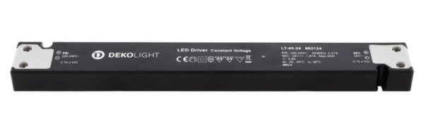 Deko-Light, Netzgerät (CV, DC), LONG-FLAT, CV, LT-45-24, Spannungskonstant, 45.0 W, 220-240 V/AC, Au