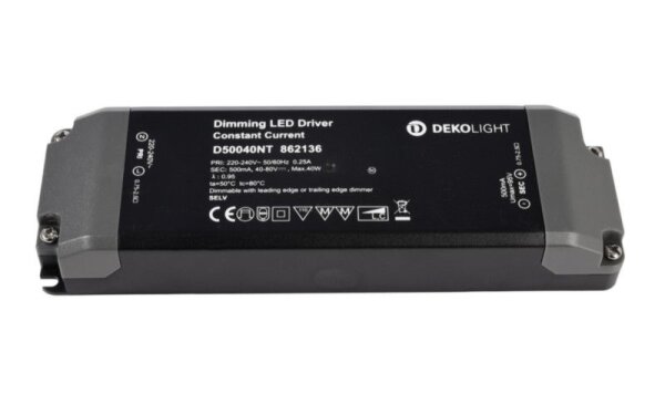 Deko-Light, Netzgerät (CC, DC) dimmbar, BASIC, DIM, CC, D50040NT/40W, Stromkonstant, Dimmbar: Ja, Ph