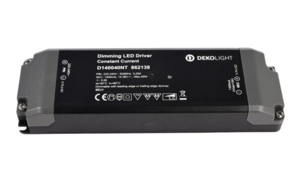 Deko-Light, Netzgerät (CC, DC) dimmbar, BASIC, DIM, CC, D140040NT/40W, Stromkonstant, Dimmbar: Ja, P