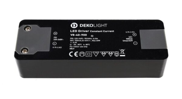 Deko-Light, Netzgerät (CC, DC), BASIC, CC, V8-40-900/40W, Stromkonstant, 19,0-40,0 W, 220-240 V/AC,