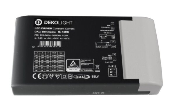 Deko-Light, Netzgerät (CC, DC) dimmbar, BASIC, DIM, Multi CC, IE-45HD, Stromkonstant, Dimmbar: Ja, D