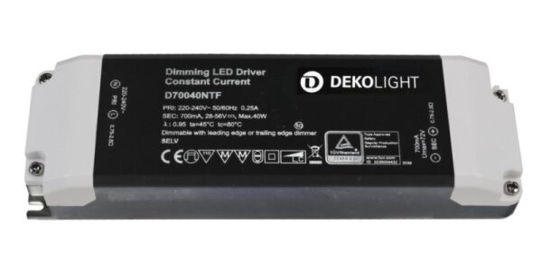 Deko-Light, Netzgerät (CC, DC) dimmbar, BASIC, DIM, CC, D70040NTF/40W, Stromkonstant, Dimmbar: Ja, P