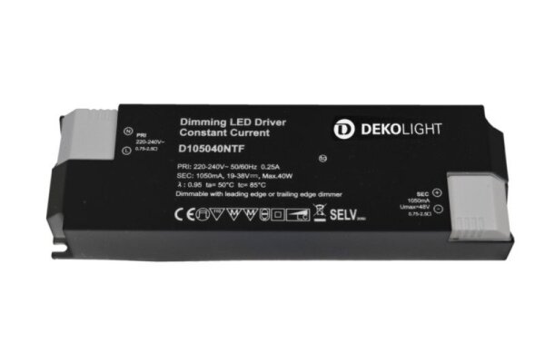 Deko-Light, Netzgerät (CC, DC) dimmbar, BASIC, DIM, CC, D105040NTF/40W, Stromkonstant, Dimmbar: Ja,