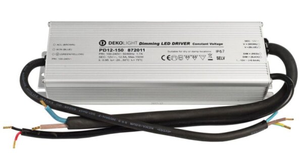 Deko-Light, Netzgerät (CV, DC) dimmbar, IP, DIM, CV, PD12-150-1-10 V, Spannungskonstant, Dimmbar: Ja