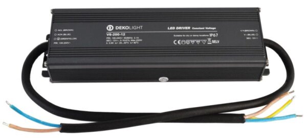 Deko-Light, Netzgerät (CV, DC), IP, CV, V6-200-12, Spannungskonstant, 200.0 W, 100-240 V/AC, Bemessu