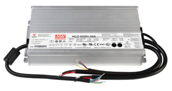 Meanwell, Netzgerät (CV, DC), CV, HLG-600H-48A, Spannungskonstant, 600.0 W, 90-305 V/AC, Ausgangsspa