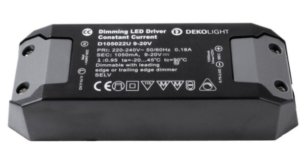 Deko-Light, Netzgerät (CC, DC) dimmbar, BASIC, DIM, CC, D105022U/22W, Stromkonstant, Dimmbar: Ja, Ph