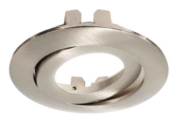 Mechanisches Systemzubehör, Rahmen für Lesath rund, brushed, Höhe: 22 mm, Durchmesser: 90 mm, IP 20