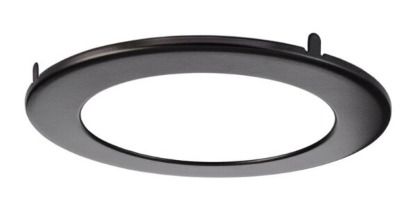 Mechanisches Systemzubehör, Abdeckung Schwarz für Deckeneinbauleuchte Acrux 120, Höhe: 10 mm, Durchm