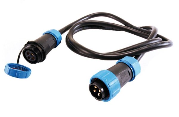 Elektrisches Montagezubehör, Weipu HQ 12/24/48V Verbindungskabel 4-polig, Länge: 3000 mm, IP 67