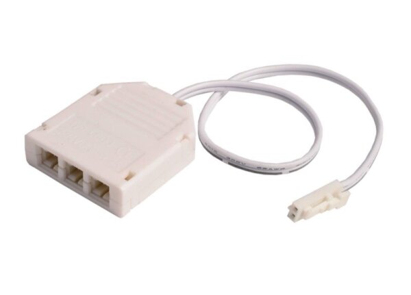 Elektrisches Montagezubehör, MINI-AMP 3-fach VT (1x Stecker, 3x Buchse) 20cm, 12V/24V, max 3A, IP20,