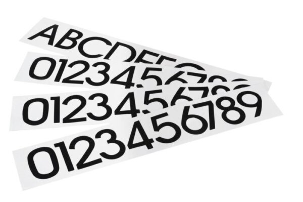 Mechanisches Systemzubehör, Nummern-Set für Wall I, Höhe: 50 mm