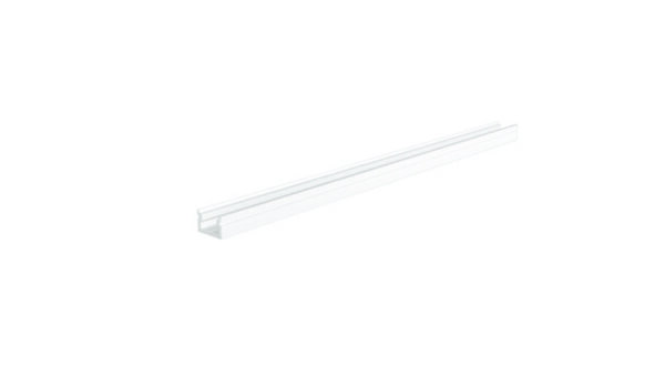 Profil, U-Profil flach AU-01-05, 2m, Weiß, Aluminium, Matt, Pulverbeschichtet, Länge: 2000 mm, Breit