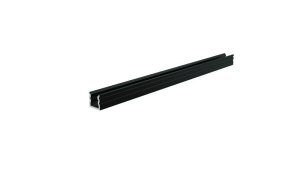 Profil, U-Profil hoch AU-02-05, 2m, Schwarz, Aluminium, Matt, Eloxiert, Länge: 2000 mm, Breite: 9 mm