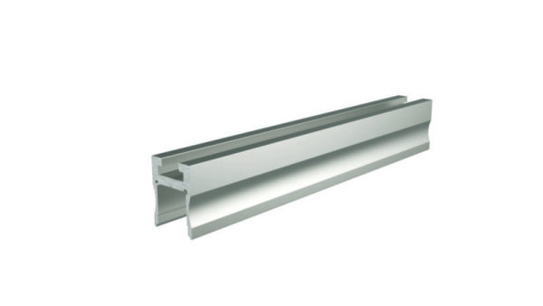 Profil, Nuten-Profil, U-hoch AU-03-12, 2m, Silber, Aluminium, Matt, Eloxiert, Länge: 2000 mm, Breite