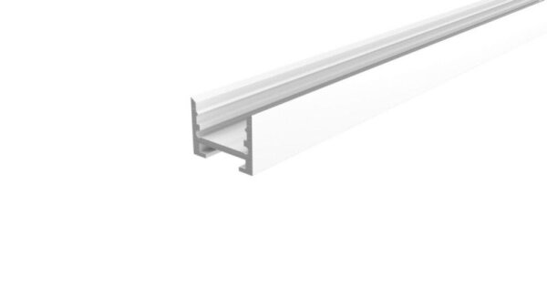 Profil, Nuten-Profil, U-hoch AU-10-12, 3m, Weiß, Aluminium, Matt, Pulverbeschichtet, Länge: 3000 mm,