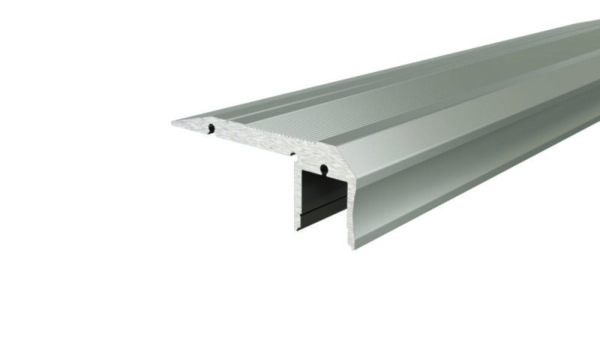 Profil, Treppenstufen-Profil AL-02-10, 2m, Silber, Aluminium, Matt, Eloxiert, Länge: 2000 mm, Breite