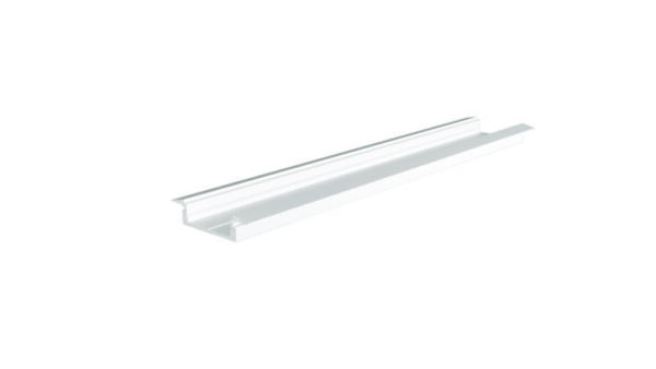 Profil, T-Profil flach ET-01-15, 2m, Weiß, Aluminium, Matt, Pulverbeschichtet, Länge: 2000 mm, Breit