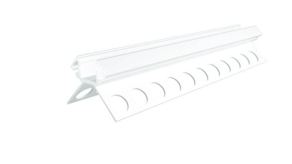 Profil, Fliesen-Profil Ecke außen EV-02-12, 2,5m, Weiß, Aluminium, Matt, Pulverbeschichtet, Länge: 2