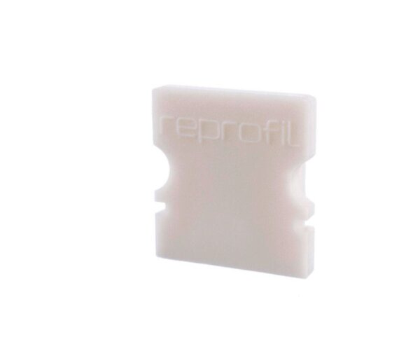 Profil Endkappe, Endkappe P-AU-02-08 Set 2 Stk, Weiß, Kunststoff, Länge: 14 mm, Breite: 6 mm, Höhe: