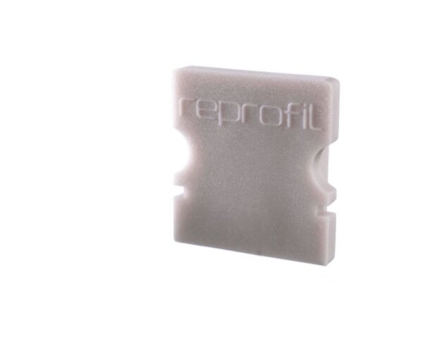 Profil Endkappe, Endkappe P-AU-02-08 Set 2 Stk, Grau, Kunststoff, Länge: 14 mm, Breite: 6 mm, Höhe: