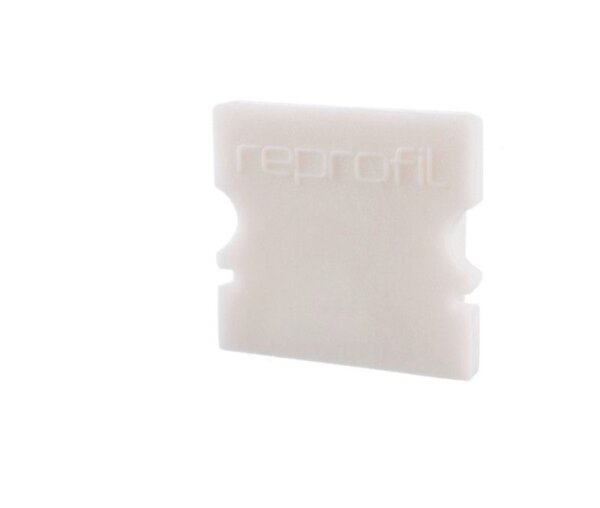 Profil Endkappe, Endkappe P-AU-02-10 Set 2 Stk, Weiß, Kunststoff, Länge: 16 mm, Breite: 6 mm, Höhe: