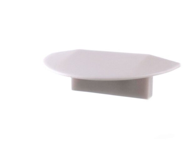 Profil Endkappe, Endkappe P-ET-01-08 Set 2 Stk, Grau, Kunststoff, Länge: 23 mm, Breite: 16 mm, Höhe: