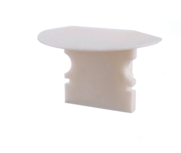 Profil Endkappe, Endkappe P-ET-02-08 Set 2 Stk, Weiß, Kunststoff, Länge: 23 mm, Breite: 16 mm, Höhe: