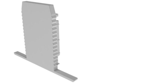 Profil Endkappe, Endkappe P-ET-03-10 Set 2 Stk, Weiß, Kunststoff, Länge: 37.5 mm, Breite: 18 mm, Höh