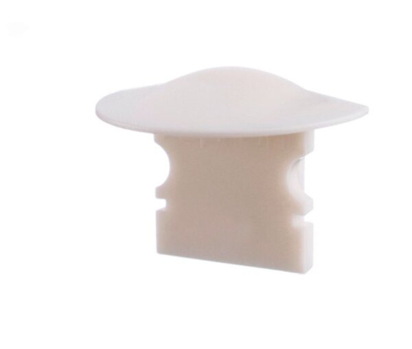 Profil Endkappe, Endkappe F-ET-02-08 Set 2 Stk, Weiß, Kunststoff, Länge: 23 mm, Breite: 16 mm, Höhe: