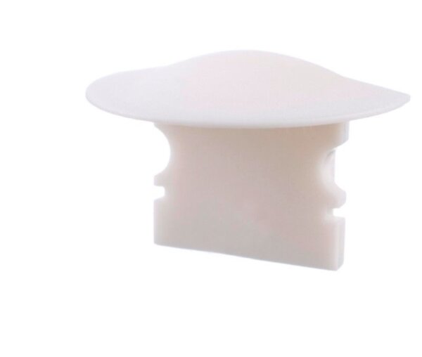 Profil Endkappe, Endkappe F-ET-02-10 Set 2 Stk, Weiß, Kunststoff, Länge: 25 mm, Breite: 16 mm, Höhe: