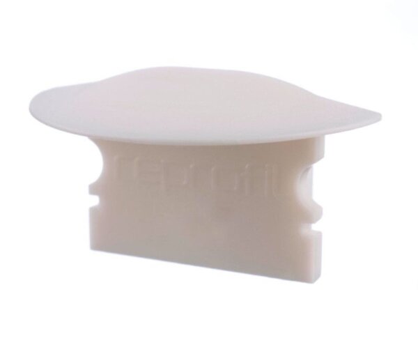 Profil Endkappe, Endkappe F-ET-02-15 Set 2 Stk, Weiß, Kunststoff, Länge: 30 mm, Breite: 16 mm, Höhe: