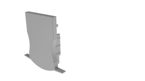 Profil Endkappe, Endkappe F-ET-04-12 Set 2 Stk, Grau, Kunststoff, Länge: 27 mm, Breite: 25.7 mm