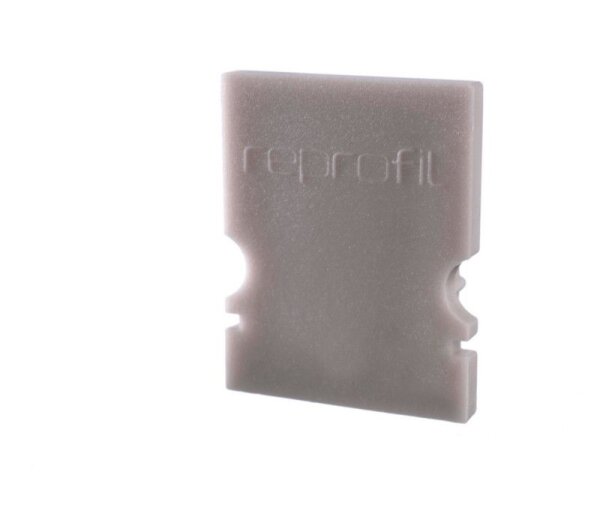 Profil Endkappe, Endkappe H-AU-02-10 Set 2 Stk, Grau, Kunststoff, Länge: 16 mm, Breite: 6 mm, Höhe: