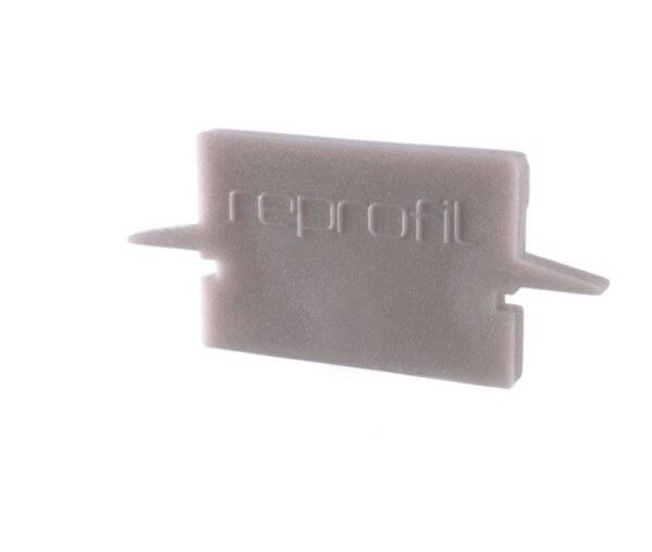 Profil Endkappe, Endkappe H-ET-01-12 Set 2 Stk, Grau, Kunststoff, Länge: 27 mm, Breite: 6 mm, Höhe: