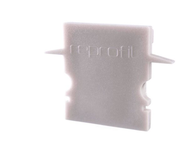 Profil Endkappe, Endkappe H-ET-02-12 Set 2 Stk, Grau, Kunststoff, Länge: 27 mm, Breite: 6 mm, Höhe: