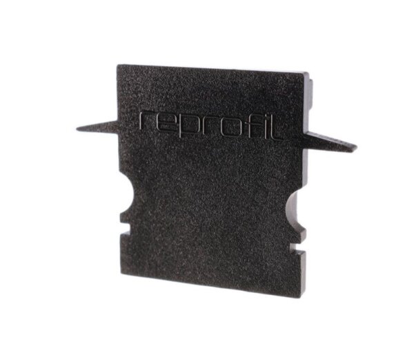 Profil Endkappe, Endkappe H-ET-02-12 Set 2 Stk, Schwarz, Kunststoff, Länge: 27 mm, Breite: 6 mm, Höh