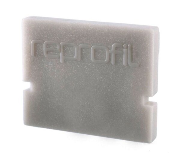 Profil Endkappe, Endkappe H-AU-01-08 Set 2 Stk, Grau, Kunststoff, Länge: 14 mm, Breite: 6 mm, Höhe: