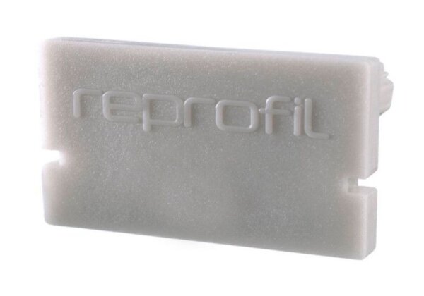 Profil Endkappe, Endkappe H-AU-01-15 Set 2 Stk, Grau, Kunststoff, Länge: 21 mm, Breite: 6 mm, Höhe: