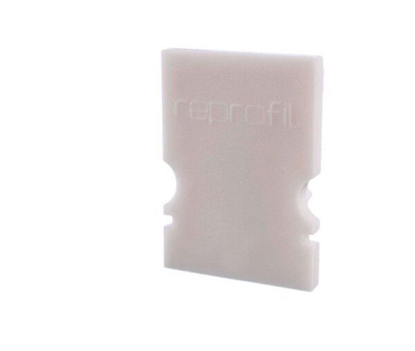 Profil Endkappe, Endkappe H-AU-02-08 Set 2 Stk, Weiß, Kunststoff, Länge: 14 mm, Breite: 6 mm, Höhe: