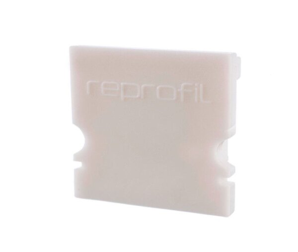 Profil Endkappe, Endkappe H-AU-02-15 Set 2 Stk, Weiß, Kunststoff, Länge: 21 mm, Breite: 6 mm, Höhe: