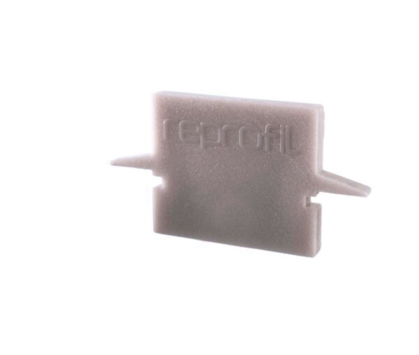 Profil Endkappe, Endkappe H-ET-01-08 Set 2 Stk, Grau, Kunststoff, Länge: 23