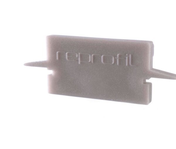 Profil Endkappe, Endkappe H-ET-01-15 Set 2 Stk, Grau, Kunststoff, Länge: 30 mm, Breite: 6 mm, Höhe: