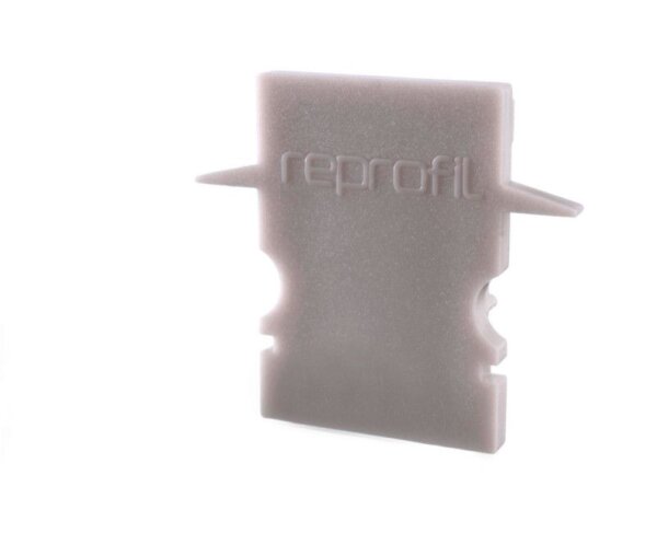 Profil Endkappe, Endkappe H-ET-02-08 Set 2 Stk, Grau, Kunststoff, Länge: 23 mm, Breite: 6 mm, Höhe: