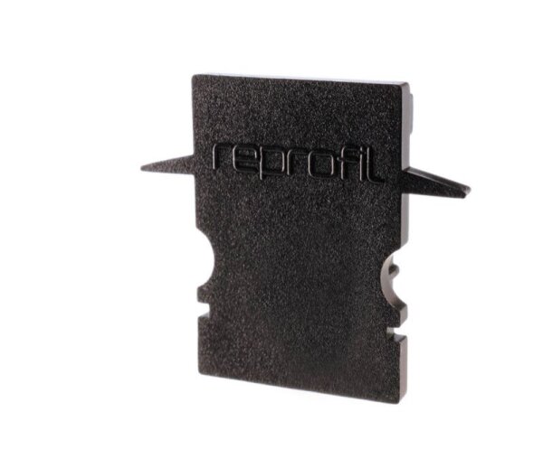 Profil Endkappe, Endkappe H-ET-02-08 Set 2 Stk, Schwarz, Kunststoff, Länge: 23 mm, Breite: 6 mm, Höh