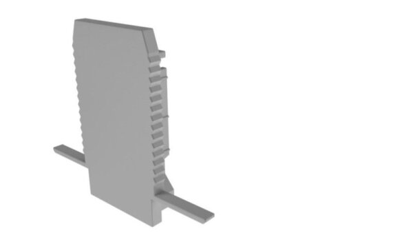 Profil Endkappe, Endkappe H-ET-03-10 Set 2 Stk, Grau, Kunststoff, Länge: 37.5 mm, Breite: 25.5 mm